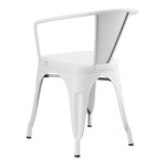 Lancaster Table & Seating Alloy Pearl White Outdoor Arm Chair Lancaster Table & Seating Alloy Pearl White Outdoor Arm Chair
