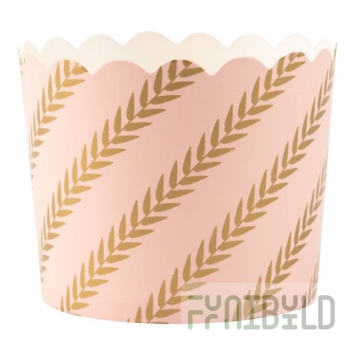 Sophistiplate Simply Baked 5 oz. Pink Leaf Baking Cup - 120/Pack