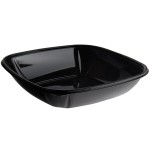 Fineline 15080L-BK Super Bowl Plus 80 oz. Black Extra Large Square PET Plastic Bowl - 5/Pack Fineline 15080L-BK Super Bowl Plus 80 oz. Black Extra Large Square PET Plastic Bowl - 5/Pack