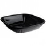 Fineline 15080L-BK Super Bowl Plus 80 oz. Black Extra Large Square PET Plastic Bowl - 5/Pack Fineline 15080L-BK Super Bowl Plus 80 oz. Black Extra Large Square PET Plastic Bowl - 5/Pack