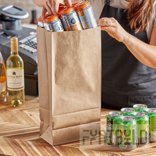Choice Heavy Duty 25 lb. Extra Heavy-Duty Natural Kraft Bag - 400/Case