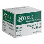 Noble Powder-Free Disposable Blue 3 Mil Thick Vinyl Gloves for Foodservice - Large - 1,000/Case Noble Powder-Free Disposable Blue 3 Mil Thick Vinyl Gloves for Foodservice - Large - 1,000/Case