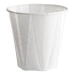 Genpak W500F Harvest Paper 5 oz. White Paper Souffle / Drinking Cup - 100/Pack Genpak W500F Harvest Paper 5 oz. White Paper Souffle / Drinking Cup - 100/Pack