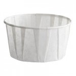 Genpak W500F Harvest Paper 5 oz. White Paper Souffle / Drinking Cup - 100/Pack Genpak W500F Harvest Paper 5 oz. White Paper Souffle / Drinking Cup - 100/Pack