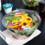 Dart SafeSeal 32 oz. Plastic Tamper-Resistant, Tamper-Evident Bowl with Flat Lid - 150/Case