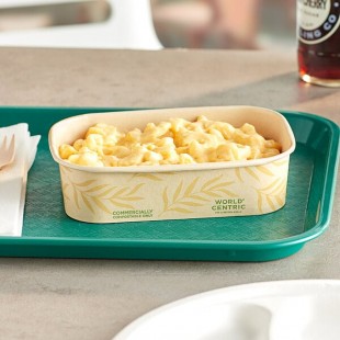 World Centric NoTree Bio-Lined Compostable Rectangular Container 16 oz. - 300/Case