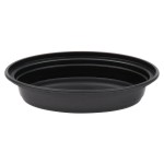Pactiv Newspring OC06B 6 oz. Black VERSAtainer Oval Microwavable Container With Lid - 150/Case