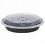 Pactiv Newspring OC06B 6 oz. Black VERSAtainer Oval Microwavable Container With Lid - 150/Case