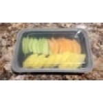 Pactiv Newspring OC06B 6 oz. Black VERSAtainer Oval Microwavable Container With Lid - 150/Case