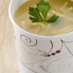 Solo KH32A-J8000 Symphony Print 32 oz. Double Poly-Paper Soup / Hot Food Cup with Vented Paper Lid - 250/Case