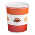 Solo KH32A-J8000 Symphony Print 32 oz. Double Poly-Paper Soup / Hot Food Cup with Vented Paper Lid - 250/Case