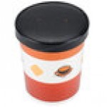 Solo KH32A-J8000 Symphony Print 32 oz. Double Poly-Paper Soup / Hot Food Cup with Vented Paper Lid - 250/Case
