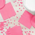 Creative Converting 583042B Candy Pink 3-Ply 1/4 Fold Luncheon Napkin - 50/Pack