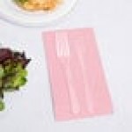 Creative Converting 95158 Classic Pink 3-Ply Guest Towel / Buffet Napkin - 192/Case Creative Converting 95158 Classic Pink 3-Ply Guest Towel / Buffet Napkin - 192/Case