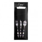 Dinex Woodgrain Enjoy Large Paper Cutlery Caddy with Napkin - 325/Case Dinex Woodgrain Enjoy Large Paper Cutlery Caddy with Napkin - 325/Case