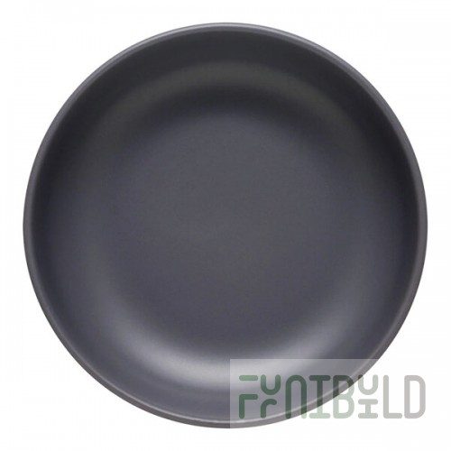 Libbey Driftstone 17 oz. Granite Satin Matte Porcelain Low Bowl - Sample