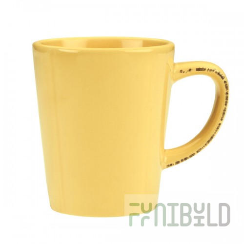 Libbey Farmhouse 12 oz. Butter Yellow Porcelain Mug - Sample