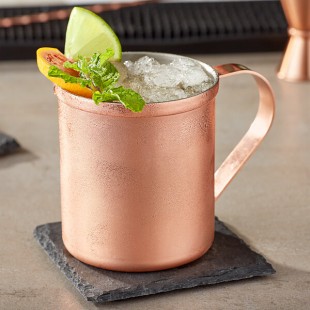 Acopa Alchemy 14 oz. Straight Sided Copper Moscow Mule Mug - Sample