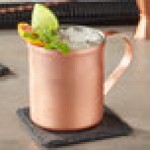 Acopa Alchemy 14 oz. Straight Sided Copper Moscow Mule Mug - Sample