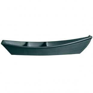 G.E.T. Enterprises BT320FT Bugambilia 3.6 Qt. Classic Textured Finish Forest Green Resin-Coated Aluminum Deep Boat with Dividers