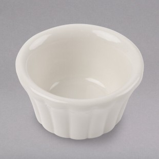 Hall China from Steelite International HL8280AWHA Ivory (American White) 1 oz. Flared China Ramekin - 72/Case Hall China from Steelite International HL8280AWHA Ivory (American White) 1 oz. Flared China Ramekin - 72/Case