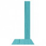 Menu Solutions WDAFR-A Sky Blue Wood Menu Holder / Tent with 4