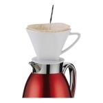 Cilio Venezia 34 oz. Stainless Steel Red Insulated Carafe / Server C543940 Cilio Venezia 34 oz. Stainless Steel Red Insulated Carafe / Server C543940