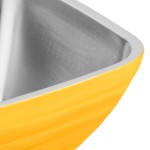 Vollrath 4763545 Double Wall Square Beehive 5.2 Qt. Serving Bowl - Nugget Yellow