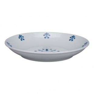 RAK Porcelain Provence 46.7 oz. Blue Round Deep Coupe Porcelain Bowl - 12/Case RAK Porcelain Provence 46.7 oz. Blue Round Deep Coupe Porcelain Bowl - 12/Case