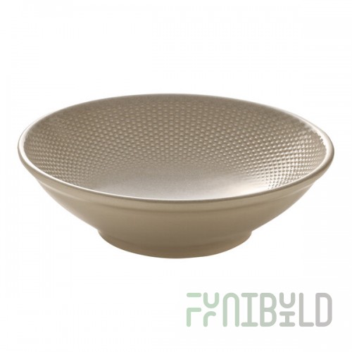 Heart & Soul Pine 50.7 oz. Round Almond Porcelain Bowl - 6/Case