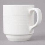 Bon Chef 1400001P Stacked Lines 28 oz. White Porcelain Soup Bowl - 16/Case Bon Chef 1400001P Stacked Lines 28 oz. White Porcelain Soup Bowl - 16/Case