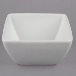 G.E.T. Enterprises BSD23WW Bugambilia 1.6 Qt. Classic Textured Finish White Resin-Coated Aluminum Square China Bowl