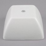G.E.T. Enterprises BSD23WW Bugambilia 1.6 Qt. Classic Textured Finish White Resin-Coated Aluminum Square China Bowl