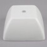 G.E.T. Enterprises BSD23WW Bugambilia 1.6 Qt. Classic Textured Finish White Resin-Coated Aluminum Square China Bowl