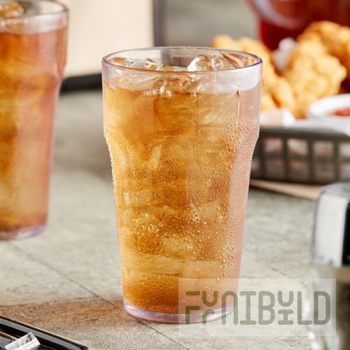 Choice 10 oz. Clear Plastic Paneled Tumbler - 12/Pack