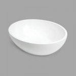 Delfin from Steelite International DFBOV1513ME020 Metro White 96 oz. Oval Melamine Bowl