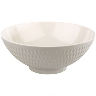 APS Asia Plus 37.25 oz. Cream / Taupe Textured Melamine Bowl APS 15404 - 12/Case