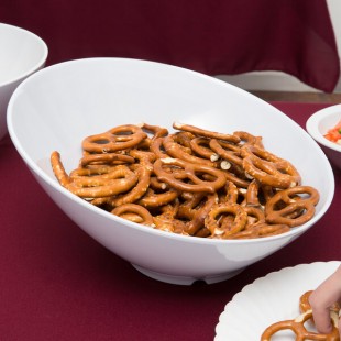 GET B-790 1.9 Qt. White Slanted San Michele Catering Bowl