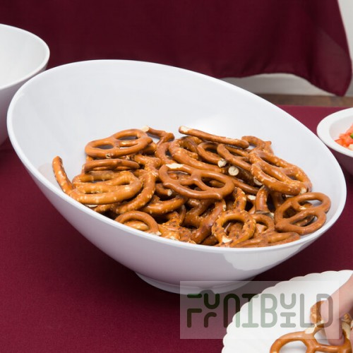 GET B-790 1.9 Qt. White Slanted San Michele Catering Bowl