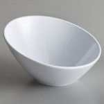 GET B-790 1.9 Qt. White Slanted San Michele Catering Bowl GET B-790 1.9 Qt. White Slanted San Michele Catering Bowl