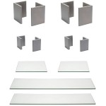 Front of the House Bamboo 12-Piece Smoke L-Shape Riser Set with Clear Glass Buffet Boards Front of the House Bamboo 12-Piece Smoke L-Shape Riser Set with Clear Glass Buffet Boards