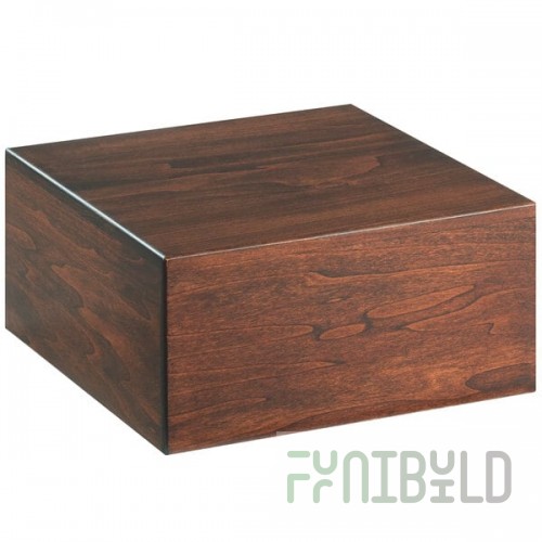 Cal-Mil 432-6-78 Mid-Century Square Walnut Wood Riser - 12