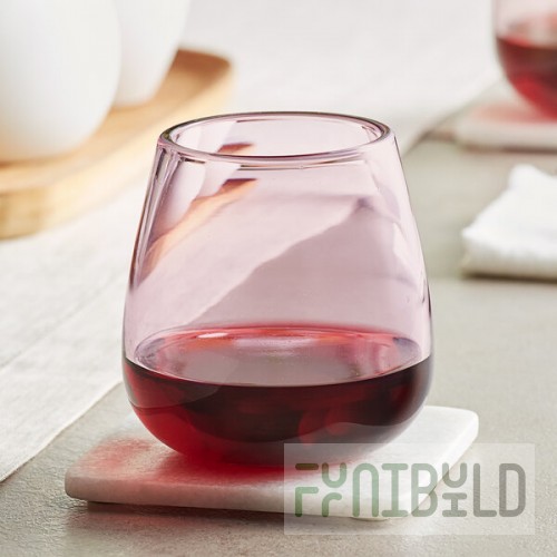 Acopa Pangea 13 oz. Mauve Stemless Wine Glass - 12/Case