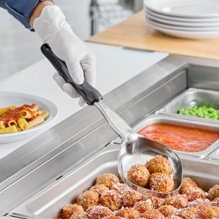 Vollrath 6412620 Jacob's Pride® 6 oz. Black Solid Oval Spoodle® Portion Spoon Vollrath 6412620 Jacob's Pride® 6 oz. Black Solid Oval Spoodle® Portion Spoon