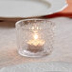Acopa 7.5 oz. Hobnail Cylindrical Glass Votive Candle Holder - 12/Case