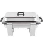 Vollrath 99860 9 Qt. Dakota Chafer Rectangular Full Size Complete Set