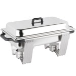 Vollrath 99860 9 Qt. Dakota Chafer Rectangular Full Size Complete Set