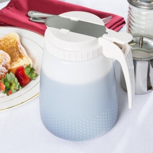 TableCraft 748W 48 oz. White Polyethylene All Purpose Dispenser with ABS Top TableCraft 748W 48 oz. White Polyethylene All Purpose Dispenser with ABS Top