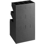 ServSense Black 15-Section Countertop Condiment Organizer with Bottom Drawer - 12 ServSense Black 15-Section Countertop Condiment Organizer with Bottom Drawer - 12