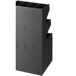 ServSense Black 15-Section Countertop Condiment Organizer with Bottom Drawer - 12 ServSense Black 15-Section Countertop Condiment Organizer with Bottom Drawer - 12